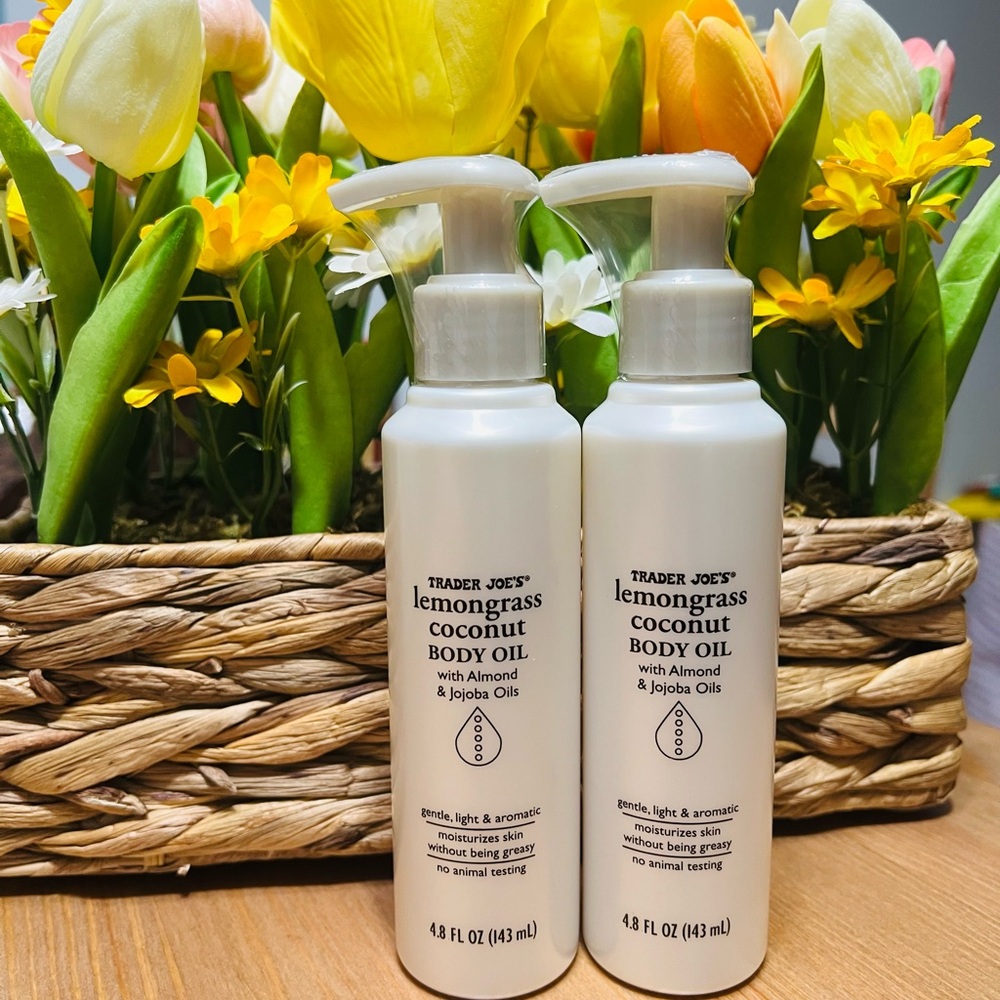 Trader Joe’s lemongrass and coconut body oil - 2 packs 4.8FL Oz each